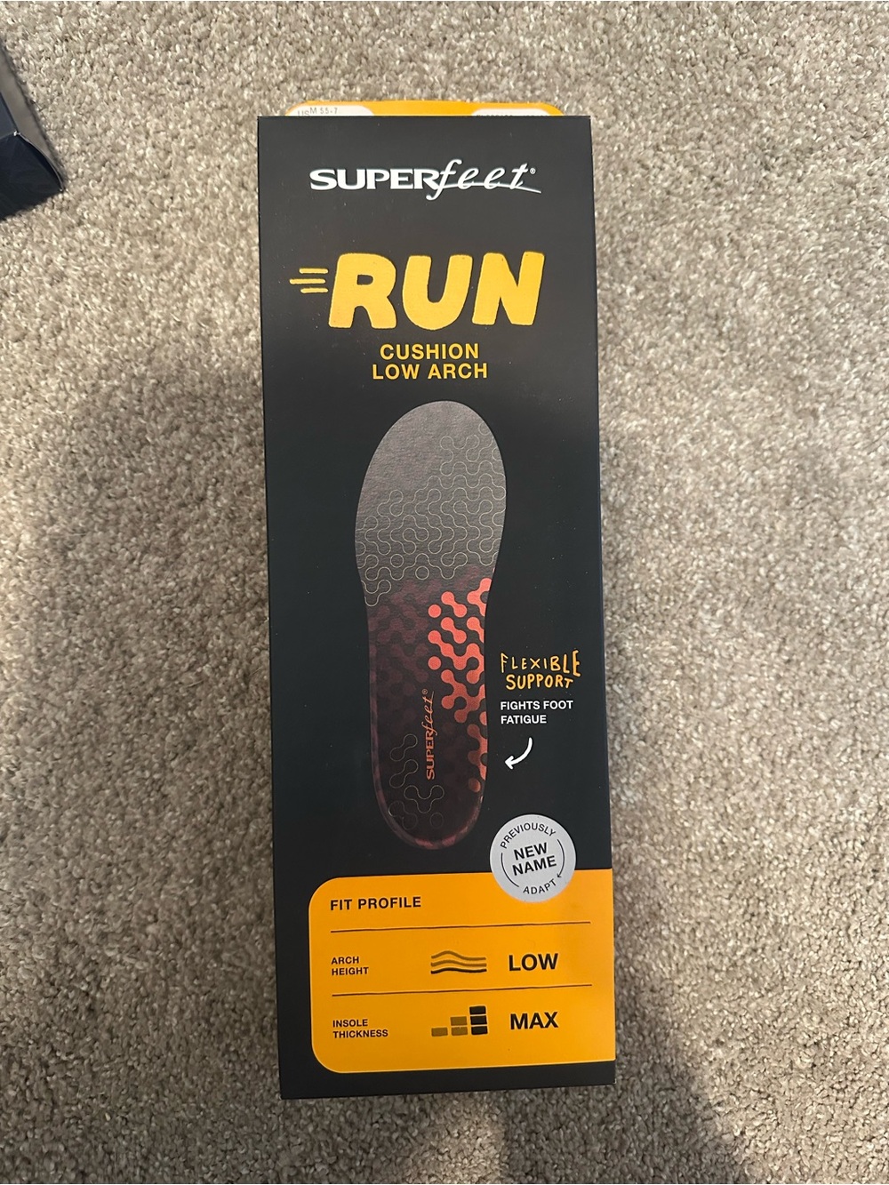 Superfeet Run Cushion Low Arch Insoles